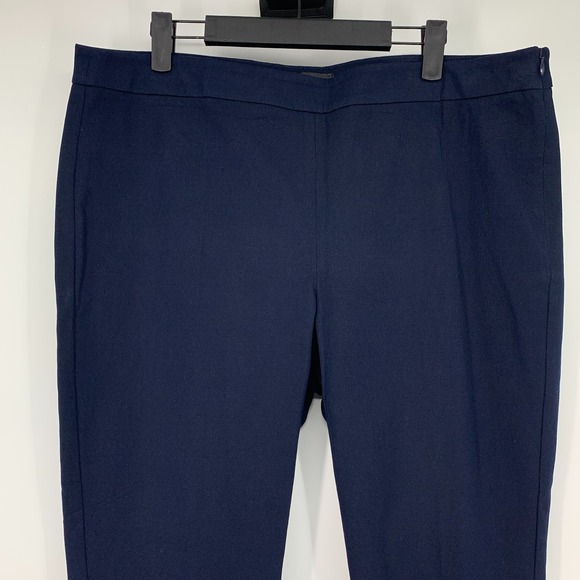 Talbots Pants Womens Size 16 Petite Navy Blue Chatham Ankle Cotton Bi Stretch - Picture 3 of 11